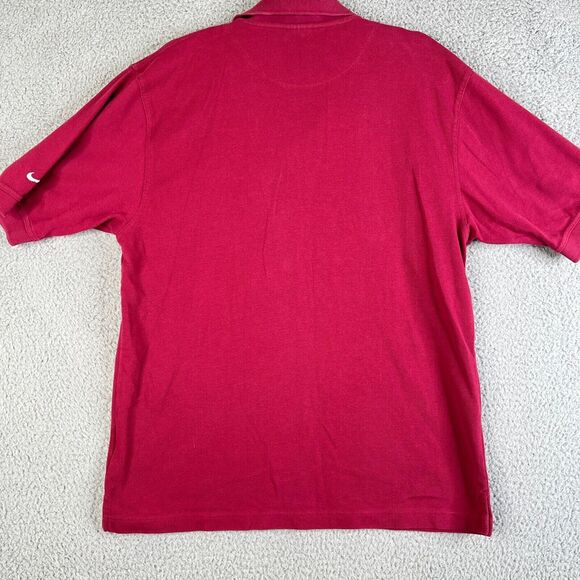 Nike Polo Shirt Mens Medium Dri Fit Red Track and Field University Swoosh - Picture 3 of 10